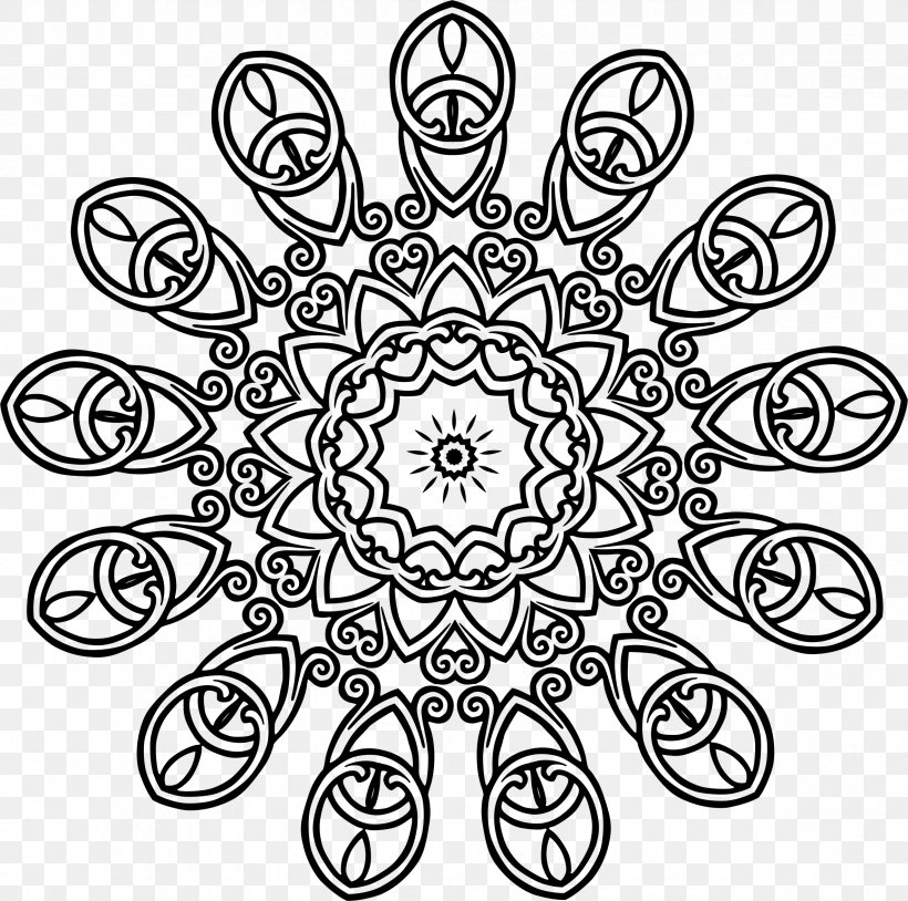 Line Art Clip Art, PNG, 2366x2350px, Art, Black And White, Drawing, Flower, Line Art Download Free