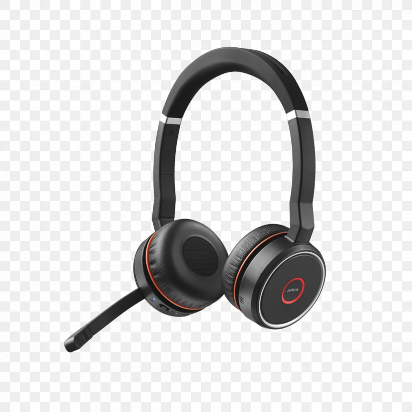 Jabra Evolve 75 UC Stereo Headset Active Noise Control Wireless, PNG, 1200x1200px, Headset, Active Noise Control, Audio, Audio Equipment, Bluetooth Download Free