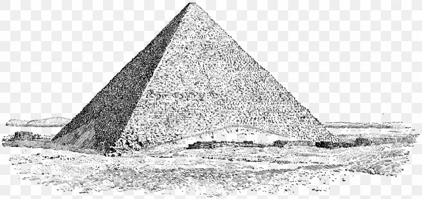 Great Pyramid Of Giza Egyptian Pyramids Ancient Egypt Drawing, PNG, 1024x484px, Great Pyramid Of Giza, Ancient Egypt, Black And White, Drawing, Egypt Download Free
