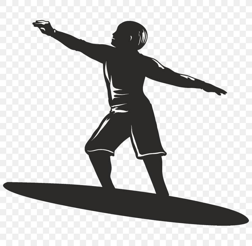 Silhouette Surfing, PNG, 800x800px, Silhouette, Arm, Balance, Black And White, Hand Download Free