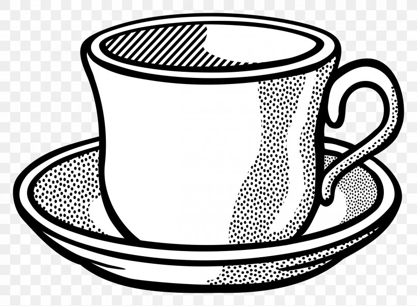 Teacup Coffee Cup Saucer Clip Art, PNG, 2400x1760px, Teacup, Black And White, Coffee Cup, Cup, Dinnerware Set Download Free
