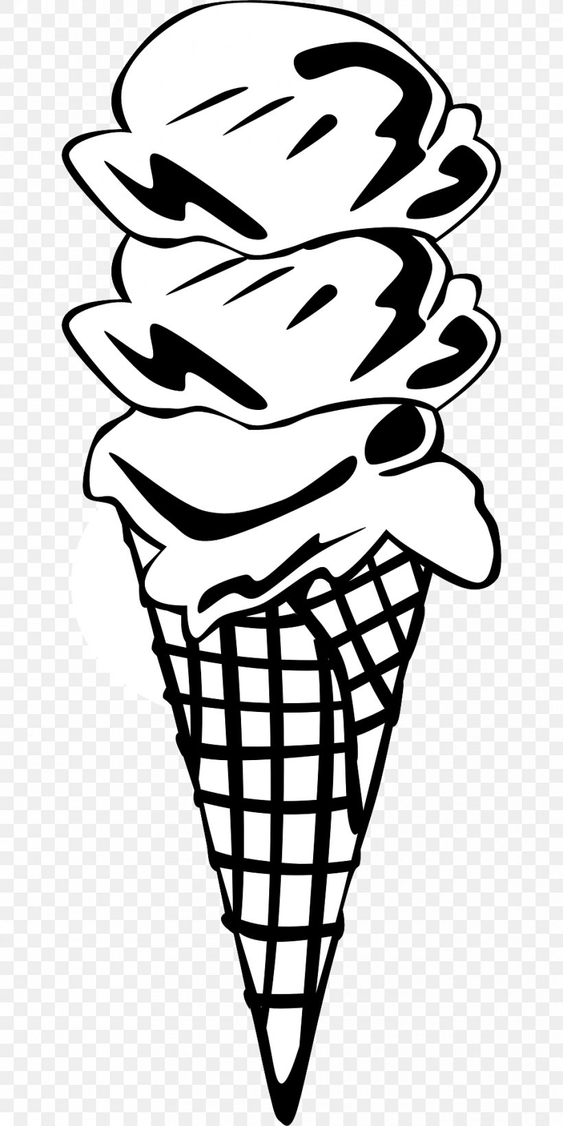 Ice Cream Cones Sundae Fast Food, PNG, 960x1920px, Ice Cream Cones, Artwork, Black And White, Chocolate, Chocolate Ice Cream Download Free
