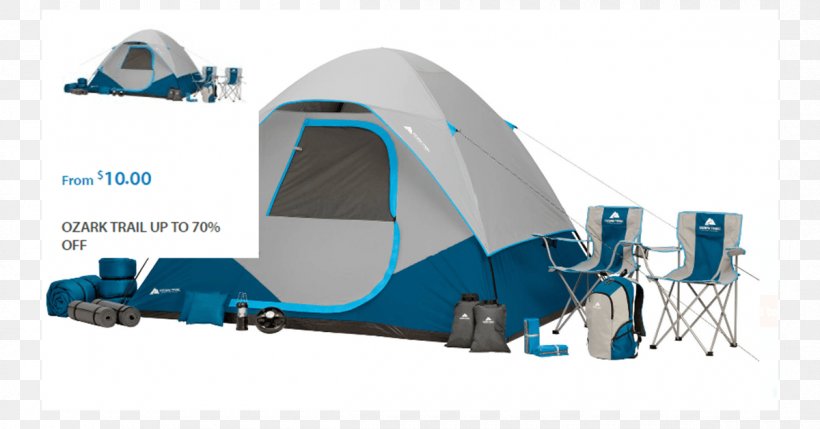 Ozark Trail 28-Piece Premium Camping Combo Set Tent Ozark Trail Camping Combo Set Outdoor Recreation, PNG, 1200x628px, Tent, Camping, Coleman Instant Cabin, Fly, Machine Download Free