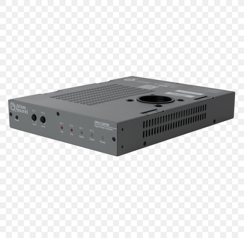 Audio Power Amplifier Atlas Sound DPA-102PM Networkable 2-Channel Power Amplifier With DSP, PNG, 800x800px, Audio Power Amplifier, Amplifier, Atlas Sound, Audio, Audio Engineer Download Free