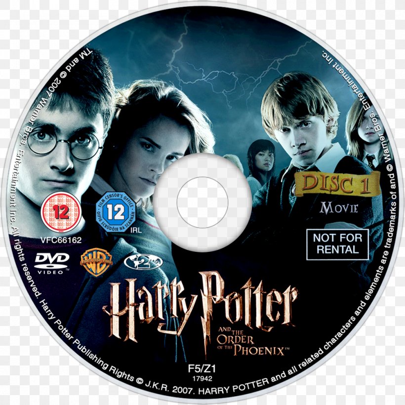 Harry Potter And The Order Of The Phoenix Compact Disc Film DVD, PNG, 1000x1000px, Harry Potter, Brand, Compact Disc, Dvd, English Download Free