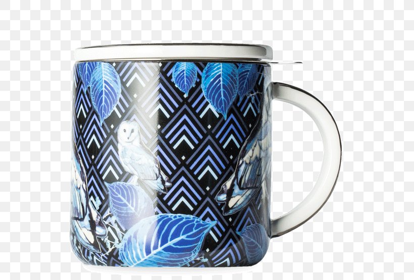 Coffee Cup Tea Owl Mug Infuser, PNG, 555x555px, Coffee Cup, Bird, Blue And White Porcelain, Cobalt Blue, Cup Download Free