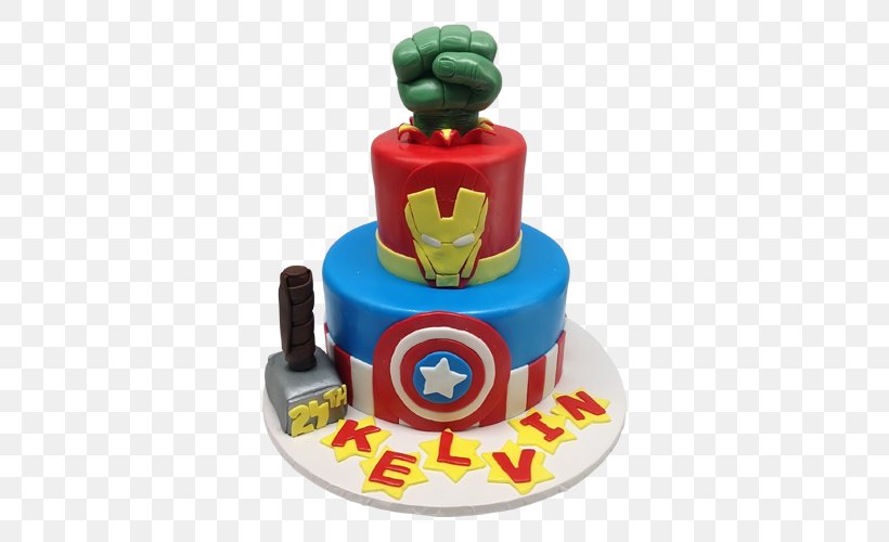 Birthday Cake Torte Bakery Cake Decorating, PNG, 500x500px, Birthday Cake, Avengers, Bakery, Birthday, Cake Download Free