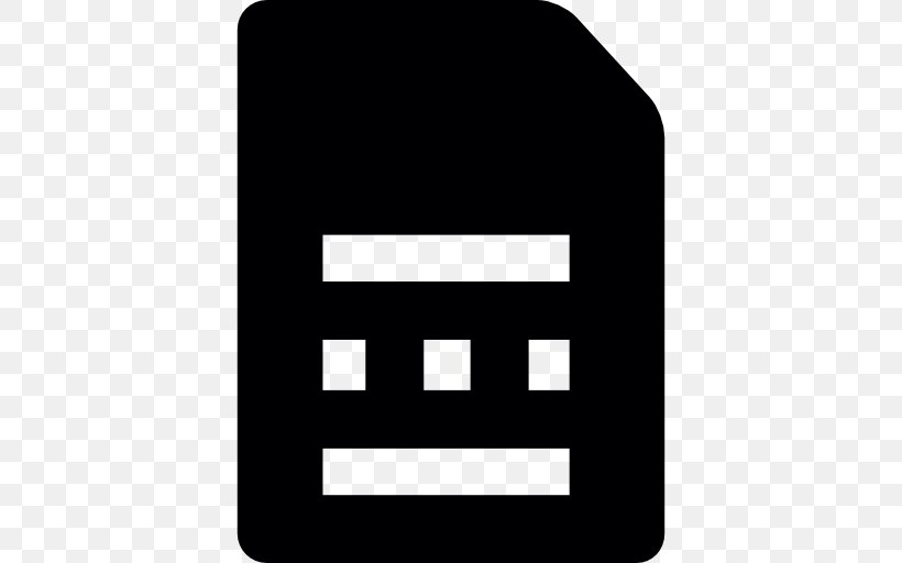 Rectangle Symbol Black, PNG, 512x512px, Subscriber Identity Module, Black, File Manager, Rectangle, Symbol Download Free