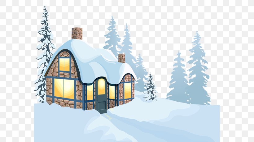 House Winter Snow Clip Art, PNG, 600x457px, Watercolor, Cartoon, Flower, Frame, Heart Download Free