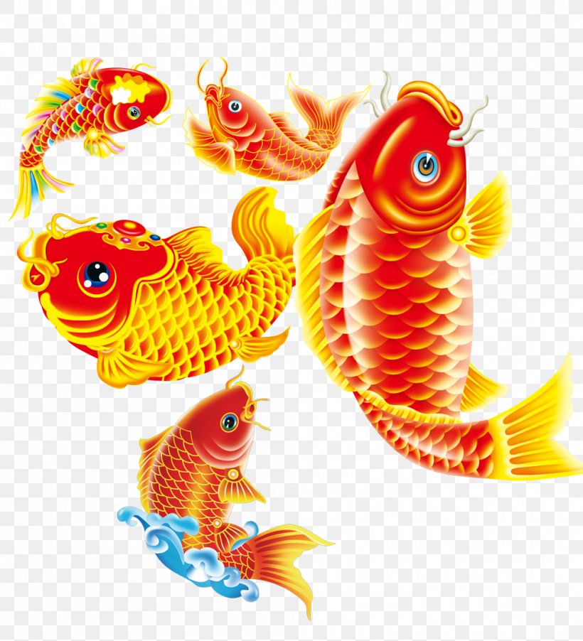 Koi New Year Picture Fish, PNG, 1000x1100px, Koi, Chinese New Year, Common Carp, Fish, Lunar New Year Download Free
