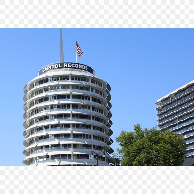 Capitol Records Building Beverly Hills Hollywood Bowl Hollywood And Vine, PNG, 840x840px, Capitol Records Building, Architecture, Beverly Hills, Building, Commercial Building Download Free