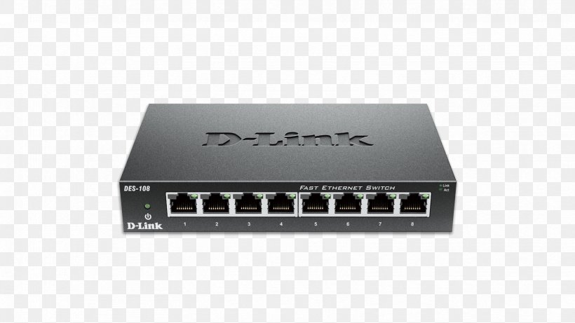 Gigabit Ethernet Network Switch Fast Ethernet, PNG, 1664x936px, Gigabit Ethernet, Computer Network, Computer Networking, Computer Port, Dlink Download Free