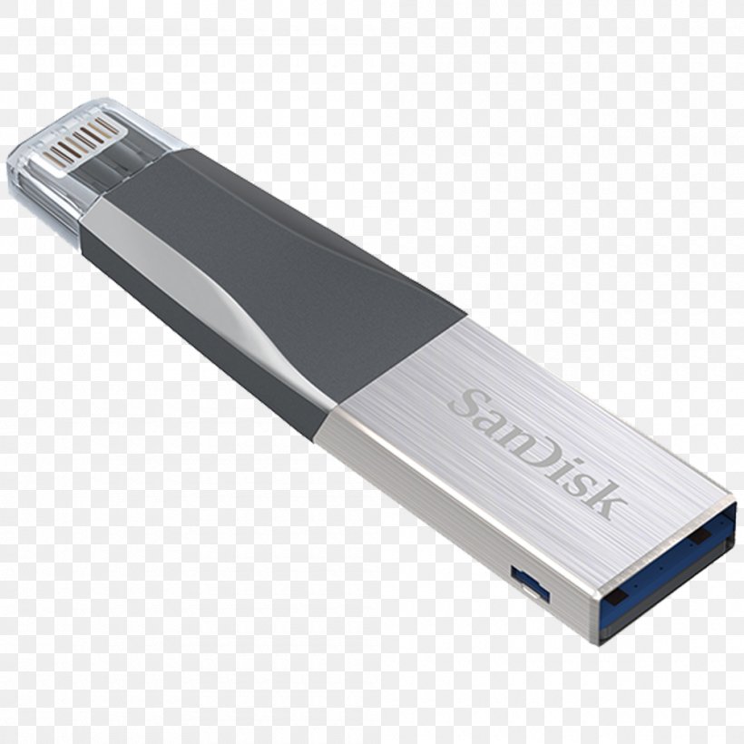 USB Flash Drives Lightning SanDisk USB 3.0 IPhone, PNG, 1000x1000px, Usb Flash Drives, Backup, Computer Component, Computer Data Storage, Data Storage Device Download Free