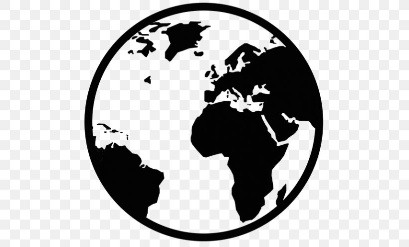 World Map Globe Vector Graphics, PNG, 510x495px, World, Black, Black And White, Can Stock Photo, Geography Download Free