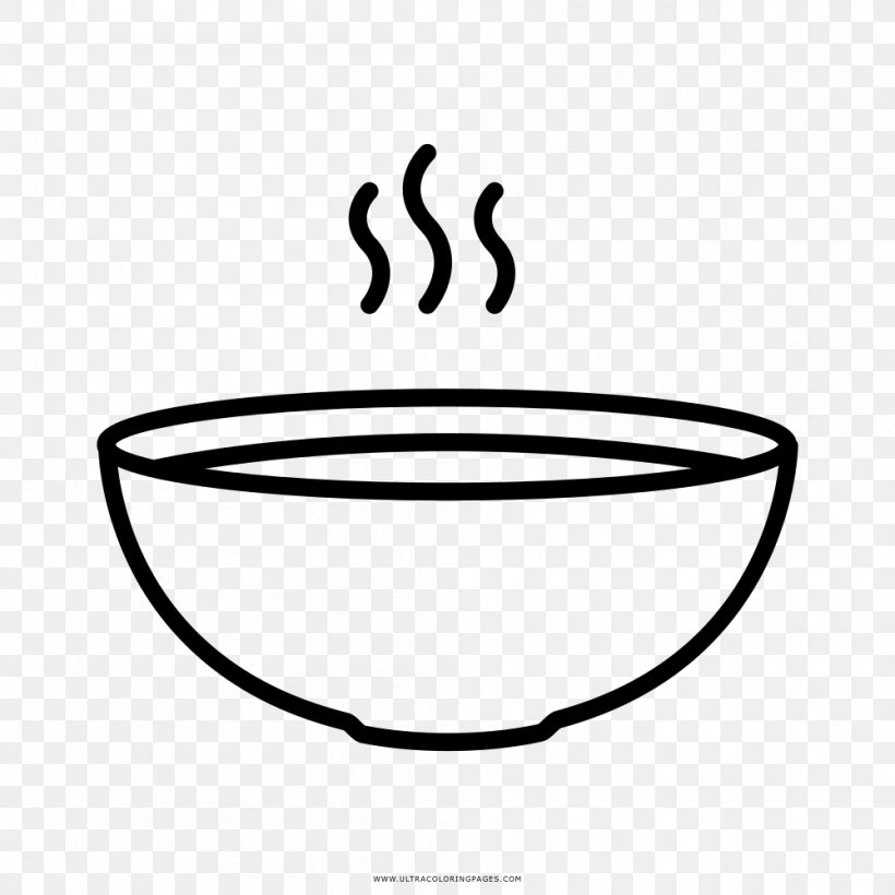 Bowl Drawing Coloring Book Porridge Plate, PNG, 1000x1000px, Bowl, Area, Black, Black And White, Breakfast Download Free