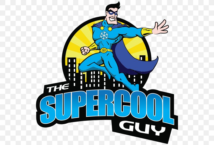 Logo Air Conditioning Brand The Super Cool Guy Graphic Design, PNG, 558x556px, Logo, Air Conditioning, Artwork, Brand, Daikin Download Free