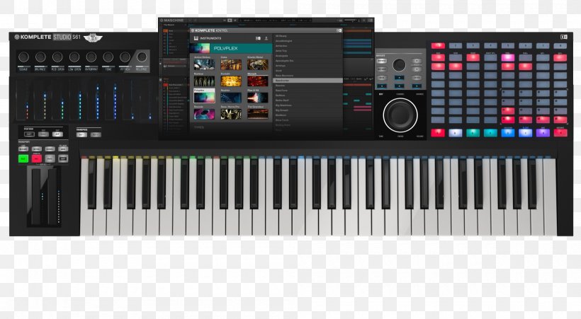 Musical Instruments Native Instruments MIDI Keyboard Musical Keyboard MIDI Controllers, PNG, 2000x1100px, Watercolor, Cartoon, Flower, Frame, Heart Download Free