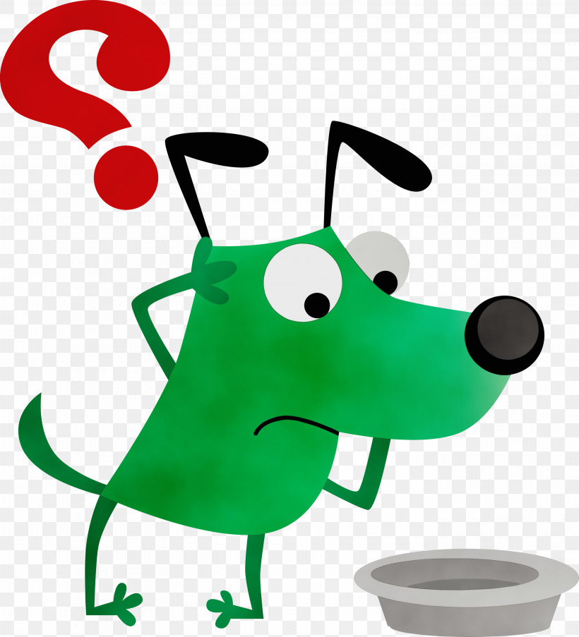 Green Cartoon, PNG, 2724x3000px, Cute Cartoon Dog, Cartoon, Green, Paint, Watercolor Download Free