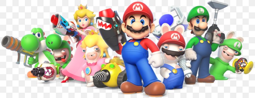Mario + Rabbids Kingdom Battle Nintendo Switch Princess Peach Luigi, PNG, 811x317px, Mariorabbids Kingdom Battle, Action Figure, Figurine, Joycon, Luigi Download Free
