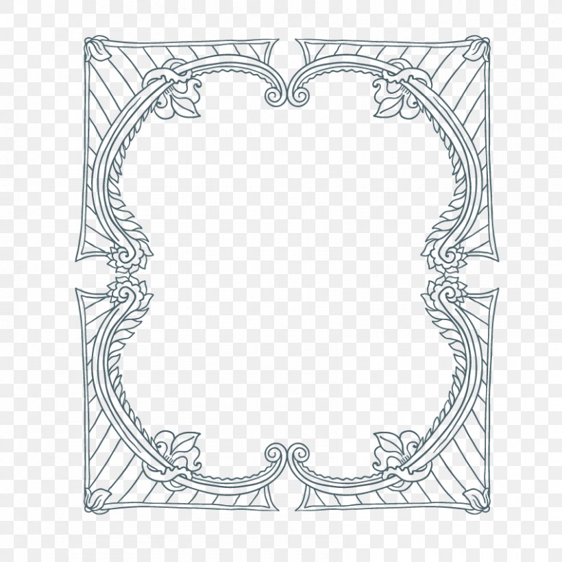 Picture Frame, PNG, 850x850px, Picture Frame, Area, Black And White, Designer, Molding Download Free