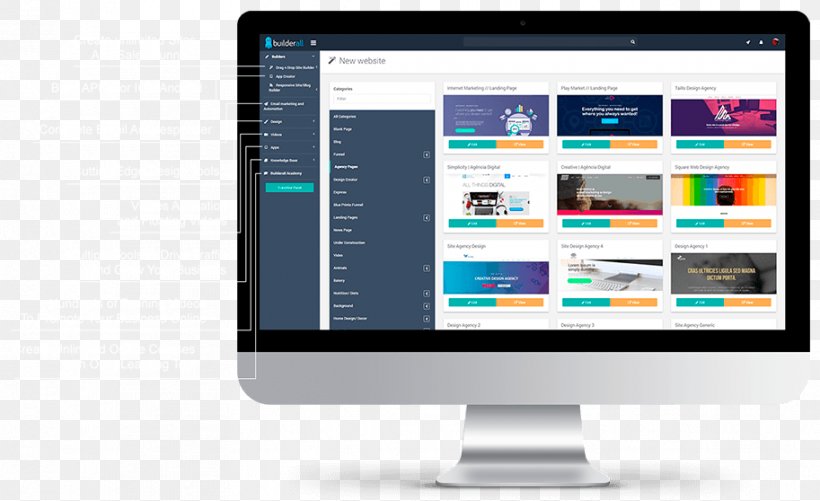 Digital Marketing Internet Builderall Business, PNG, 913x558px, Digital Marketing, Brand, Builderall, Business, Computer Monitor Download Free