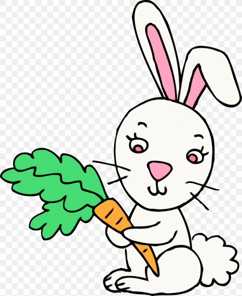 Easter Bunny, PNG, 981x1200px, Watercolor, Animal Figure, Carrot, Cartoon, Coloring Book Download Free