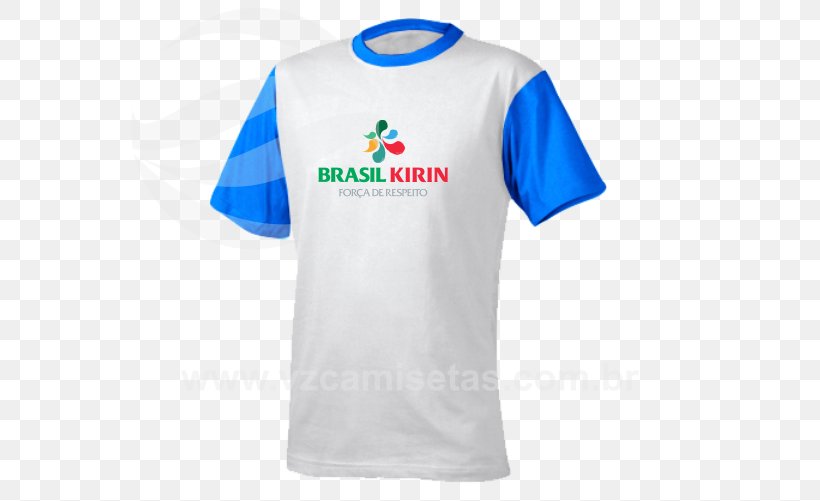 Sports Fan Jersey T-shirt Brasil Kirin Logo Sleeve, PNG, 571x501px, Sports Fan Jersey, Active Shirt, Brand, Brasil Kirin, Clothing Download Free