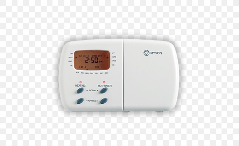 Thermostat Central Heating Baxi Potterton Myson, PNG, 500x500px, Thermostat, Alarm Device, Baxi, Central Heating, Electronics Download Free