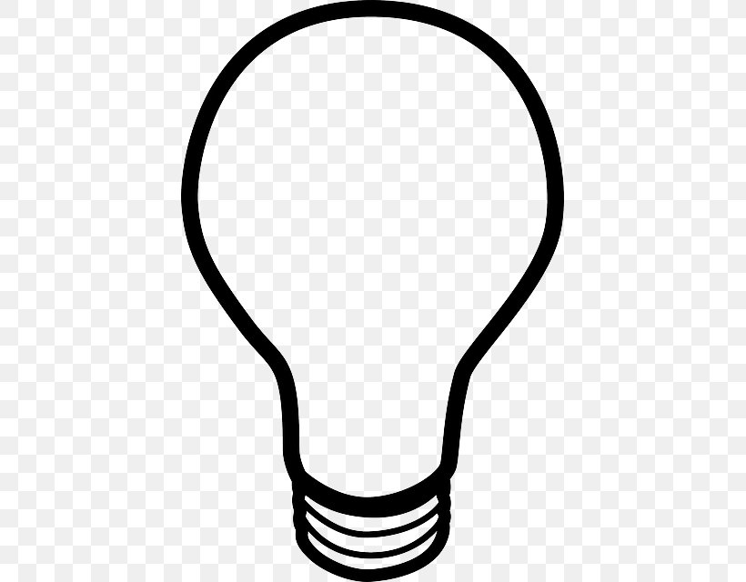 Incandescent Light Bulb Lamp Clip Art, PNG, 421x640px, Light, Black, Black And White, Body Jewelry, Com Download Free