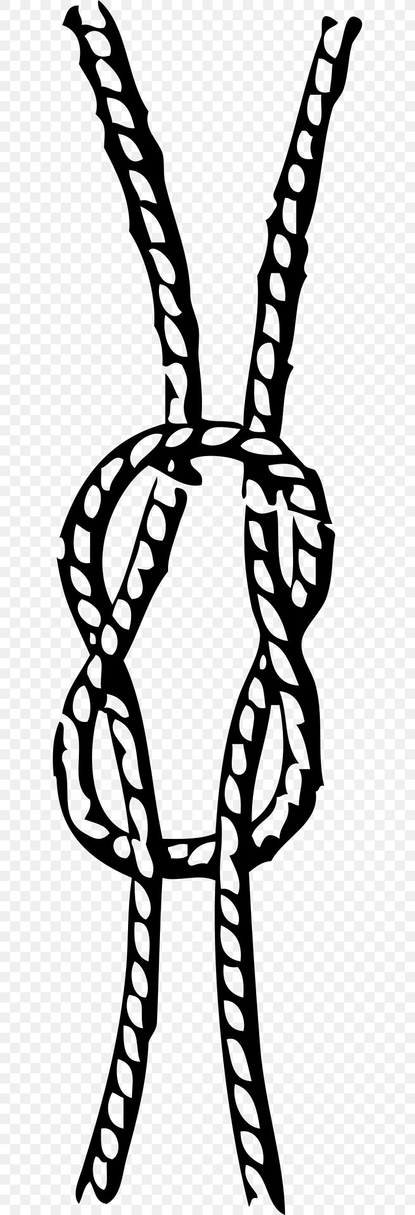 Reef Knot Maritime Transport Clip Art, PNG, 612x2400px, Knot, Art, Artwork, Black, Black And White Download Free