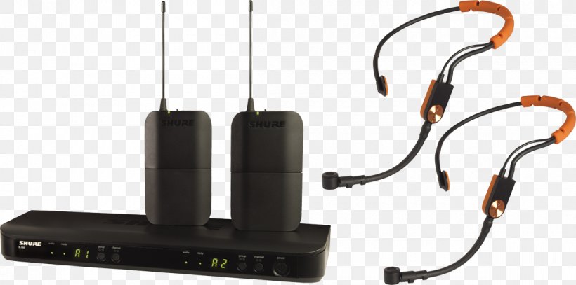 Shure BLX188/CVL Dual Lavalier Wireless Microphone System, PNG, 1200x597px, Microphone, Audio, Audio Equipment, Electronics, Electronics Accessory Download Free
