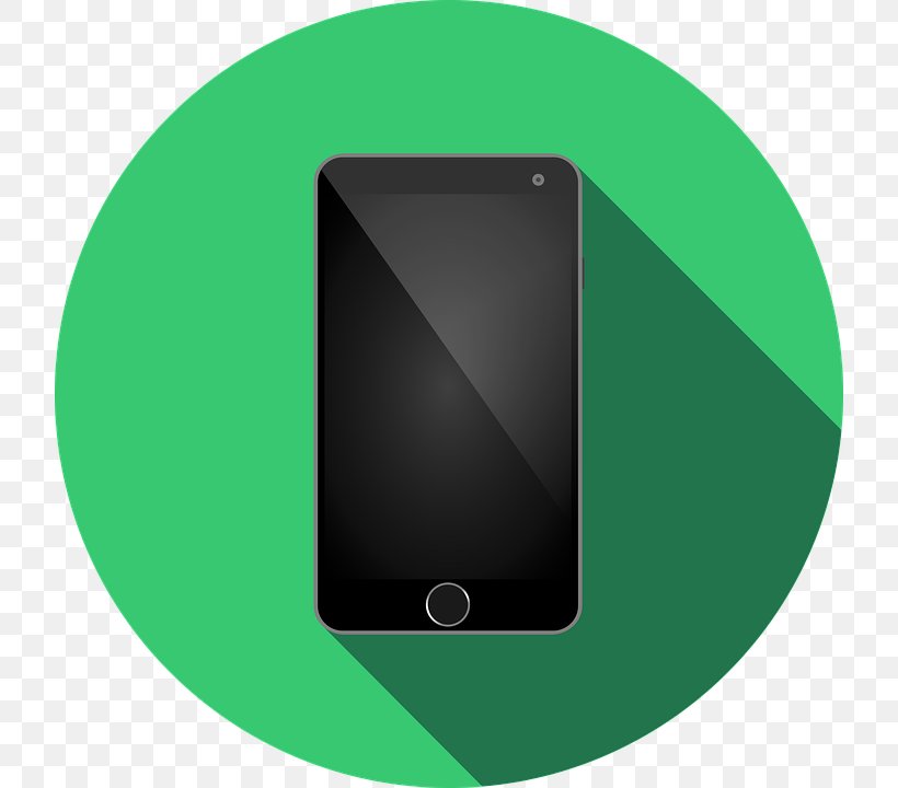 IPhone Telephone, PNG, 720x720px, Iphone, Electronics, Flat Design, Gadget, Green Download Free