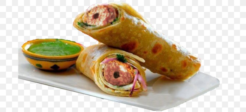 Kati Roll Egg Roll Chicken Tikka Kebab, PNG, 700x375px, Kati Roll, Appetizer, Bread, Chicken, Chicken 65 Download Free