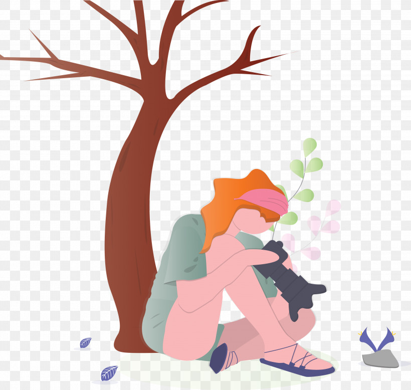 Take Photographs Girl Nature, PNG, 3000x2848px, Take Photographs, Animation, Branch, Cartoon, Girl Download Free