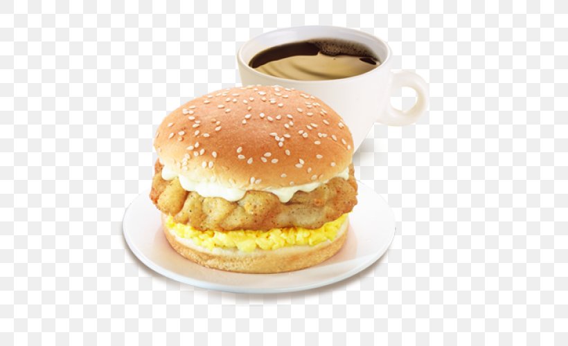 Breakfast Sandwich KFC Cheeseburger Fast Food Veggie Burger, PNG, 500x500px, Breakfast Sandwich, American Food, Breakfast, Buffalo Burger, Bun Download Free