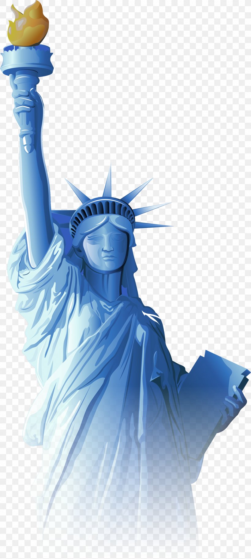 Statue Of Liberty Clip Art, PNG, 1779x3954px, Statue Of Liberty, Art, Blue, Electric Blue, Fictional Character Download Free