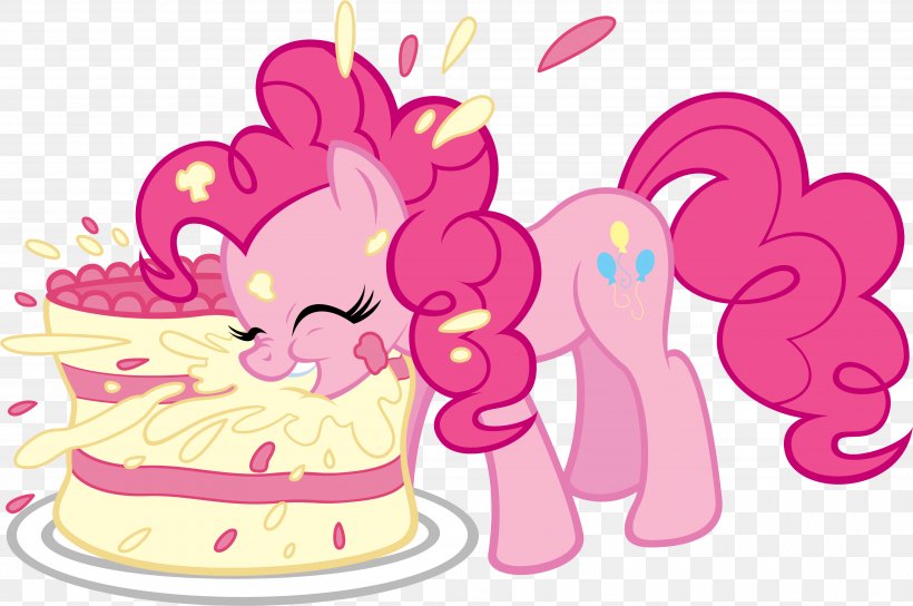Pinkie Pie Pony Cupcake Chocolate Cake, PNG, 3831x2546px, Pinkie Pie, Art, Balloon, Birthday, Birthday Cake Download Free
