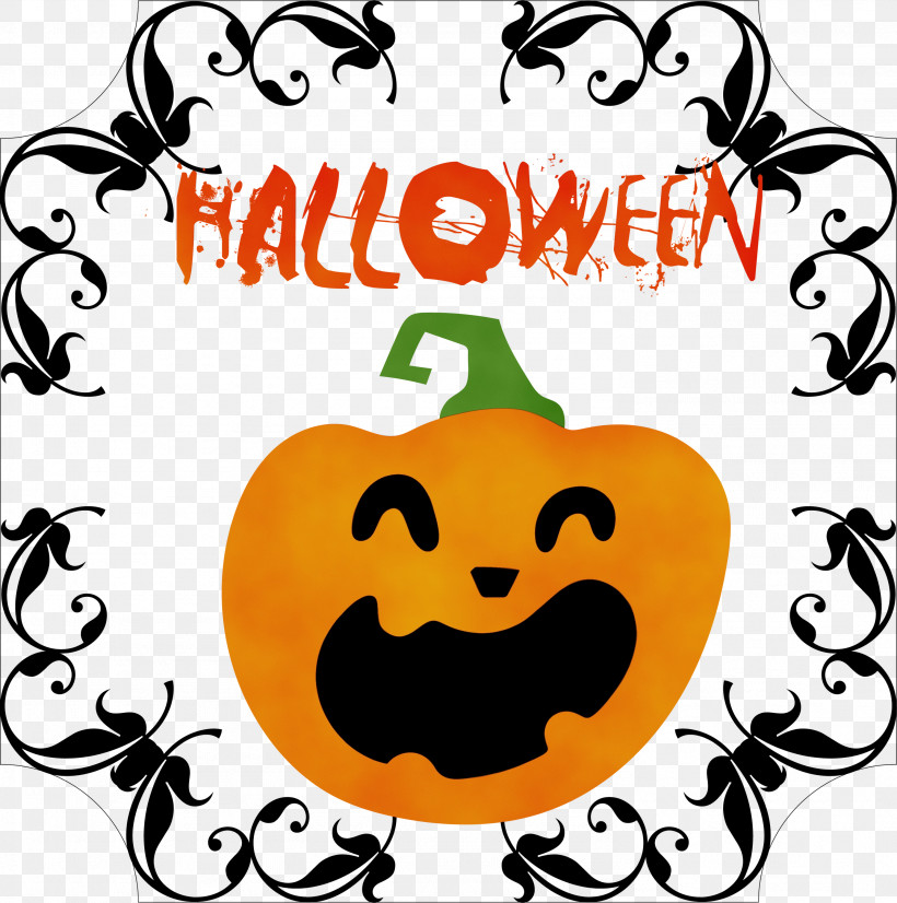 Pumpkin, PNG, 2976x3000px, Happy Halloween, Happiness, Meter, Paint, Pumpkin Download Free