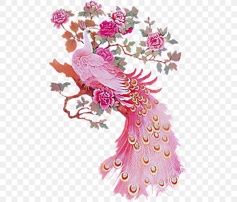 Bird Peafowl Feather Pink Paper, PNG, 480x699px, Bird, Animation, Art, Blossom, Cut Flowers Download Free