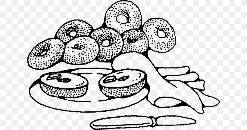 Bagel Bialy Breakfast Bakery Clip Art, PNG, 640x433px, Bagel, Art, Artwork, Bagel And Cream Cheese, Bakery Download Free