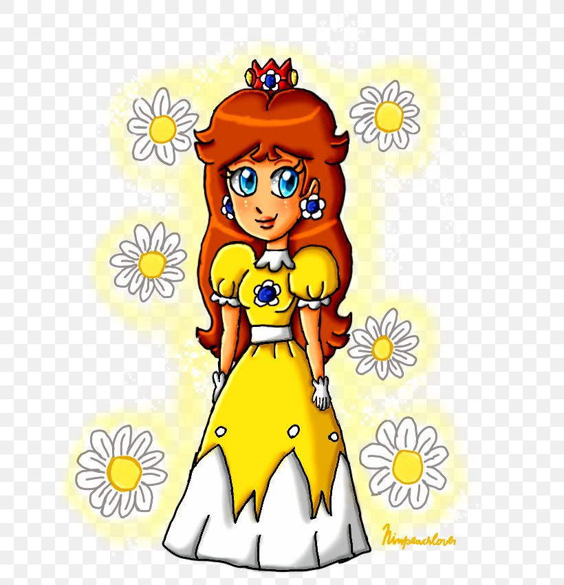 Princess Daisy Princess Peach Super Mario Land Rosalina DeviantArt, PNG, 650x850px, Princess Daisy, Area, Art, Artist, Cartoon Download Free