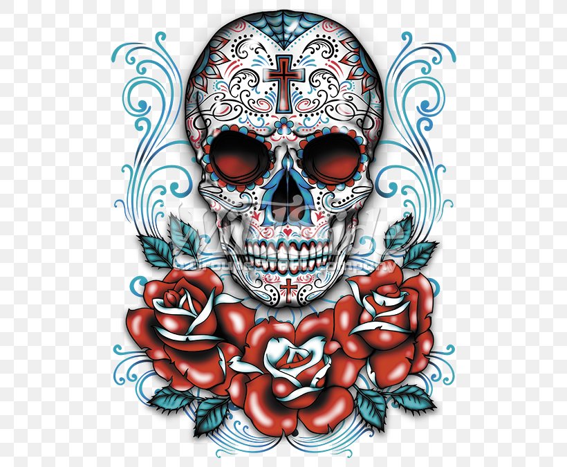 Calavera Day Of The Dead T-shirt Skull Clothing, PNG, 675x675px, Calavera, Art, Bone, Clothing, Color Download Free