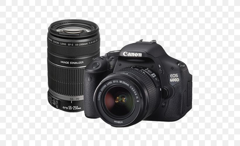 Canon EOS 600D Canon EOS 700D Canon EF-S 18–55mm Lens Digital SLR, PNG, 500x500px, Canon Eos 600d, Active Pixel Sensor, Camera, Camera Accessory, Camera Lens Download Free