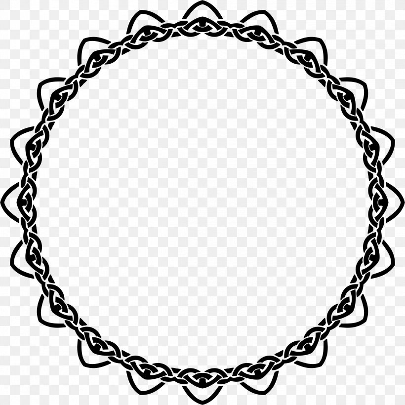 Circle Black And White Clip Art, PNG, 2332x2332px, Black And White, Art, Body Jewelry, Celtic Knot, Chain Download Free