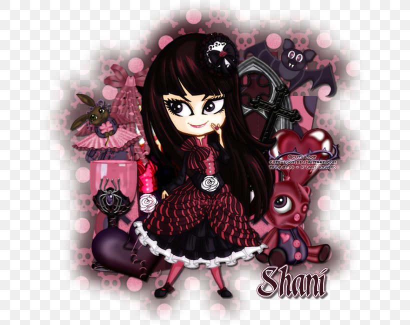 Black Hair Cartoon Doll Pink M, PNG, 650x650px, Black Hair, Cartoon, Doll, Fictional Character, Hair Download Free