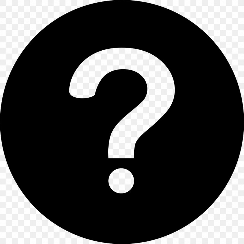 Question Mark, PNG, 980x980px, Question Mark, Black And White, Brand, Icon Design, Information Download Free