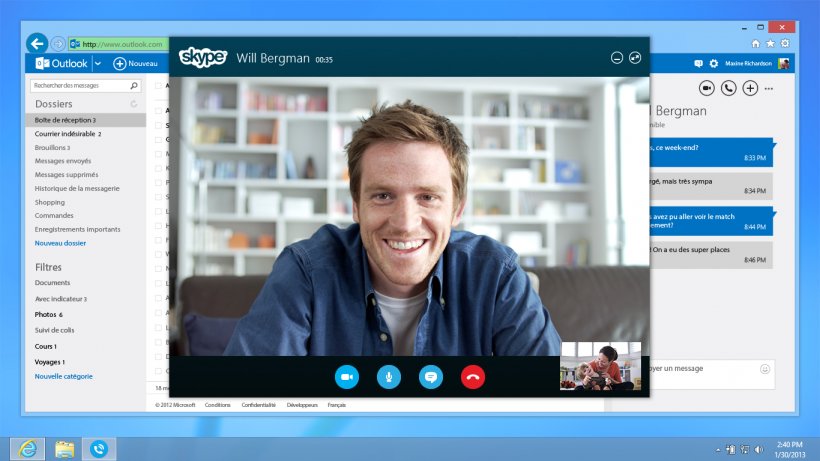 Skype For Business Videotelephony Telephone Call Outlook.com, PNG, 1366x768px, Skype, Business, Business Telephone System, Computer Monitor, Computer Program Download Free