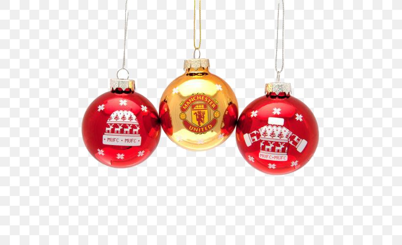 Manchester United F.C. Christmas Gift Christmas Decoration, PNG, 500x500px, Manchester United Fc, Bombka, Christmas, Christmas Card, Christmas Decoration Download Free