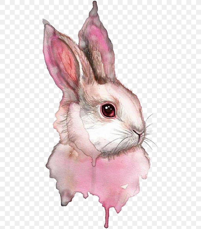 Watercolor Painting Rabbit Drawing, PNG, 480x933px, Watercolor Painting, Art, Domestic Rabbit, Drawing, Easter Bunny Download Free
