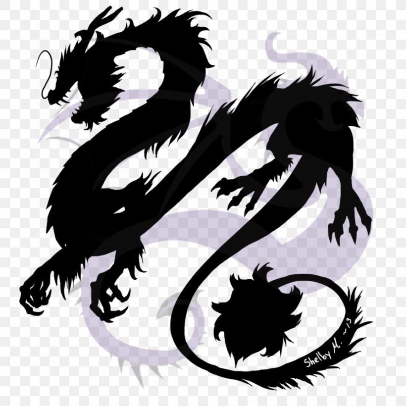 China Chinese Dragon Silhouette Art, PNG, 894x894px, China, Art, Black And White, Chinese Art, Chinese Dragon Download Free